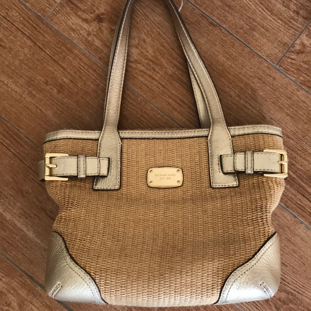 Michael Kors straw purse